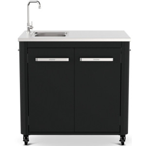 COZZE miza z inox ploščo, koritom in armaturo 90x60x90 cm (90529)